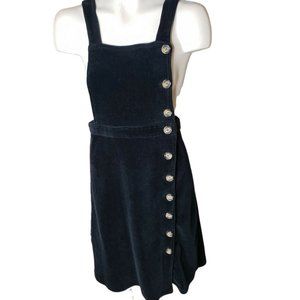 Easel  Black Wide  Corduroy Overall Y2K Dark Academia  Drama Size S